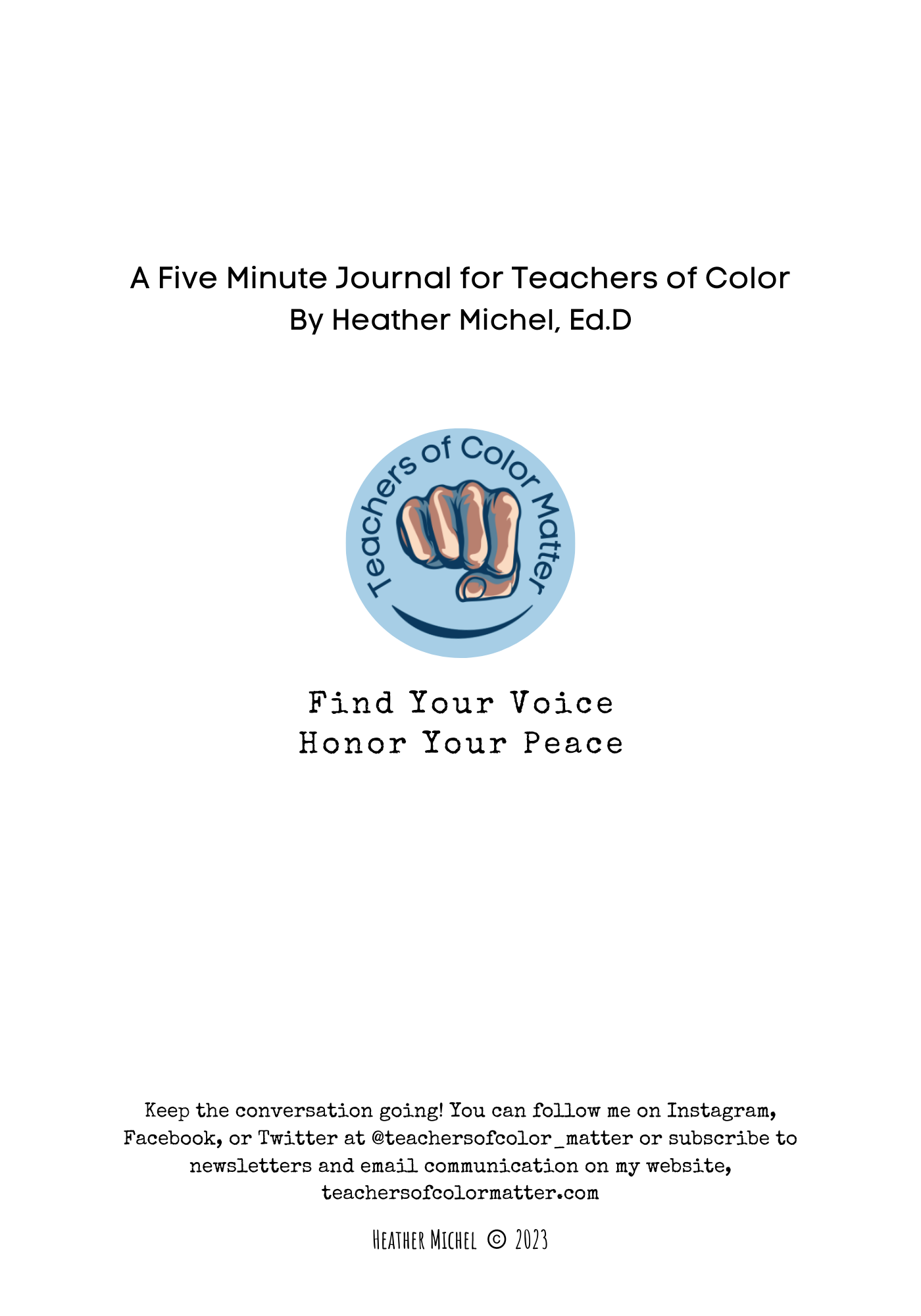 Digital Version: Clap for Yourself: Five Minutes Reflection for Teachers of Color